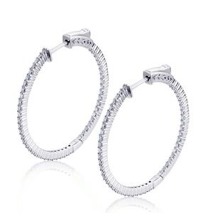 Sterling silver 925 Hoop Earring